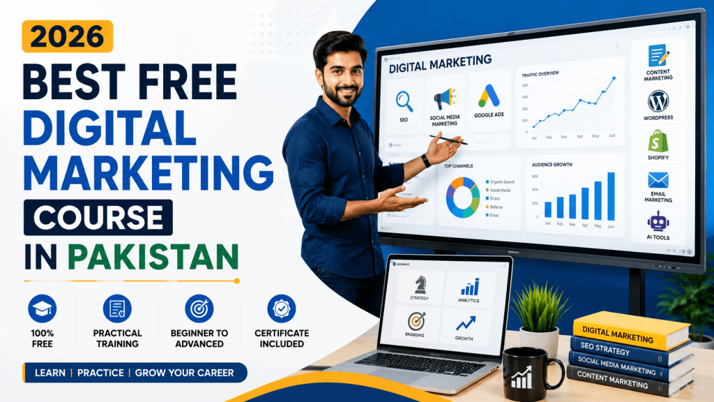 Best Free Digital Marketing Course in Pakistan 2026 with SEO, WordPress, Google Ads, Shopify, Social Media Marketing, and AI Tools